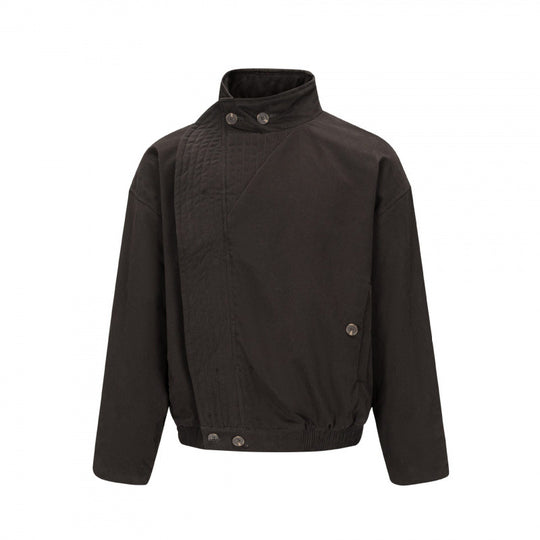 Herren Asymmetrische Kurzjacke mit Stehkragen, gesteppter Frontblende und elastischem Saum Nord Taschen