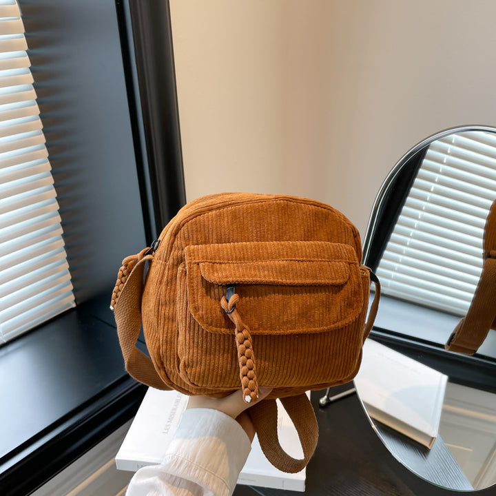 Damen Umhängetasche mit strukturiertem Cord-Design und praktischen Fächern Nord Taschen