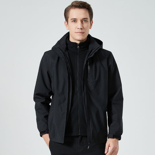 Damen leichte wasserabweisende Freizeit-Outdoorjacke mit verstellbarer Kapuze und verdecktem Reißverschluss Nord Taschen