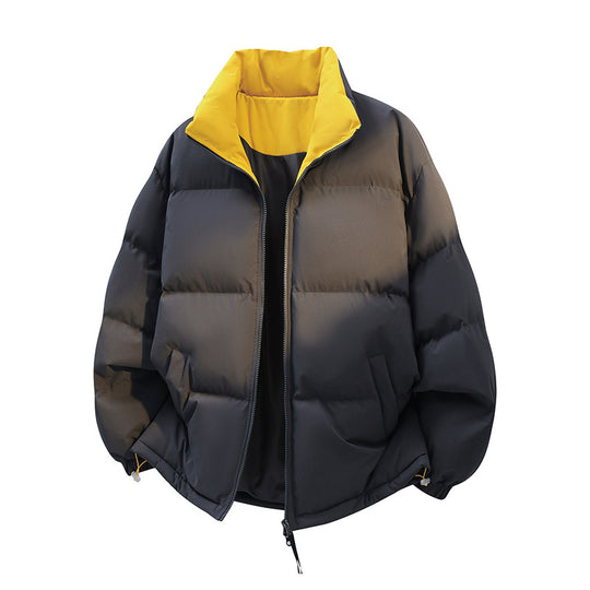 Unisex Oversize-Steppjacke mit hohem Kragen, zweifarbiger Innenfütterung & verstellbarem Saum Nord Taschen