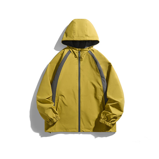 Herren Kapuzen-Windjacke im sportiven Colorblock-Design mit verstellbarem Saum Nord Taschen