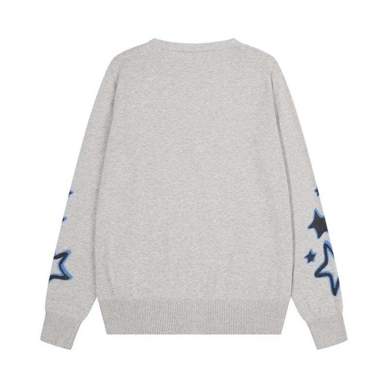 Damen Geknöpfte V‑Neck Strickjacke mit Allover-Print, Eingrifftaschen und geripptem Saum Nord Taschen