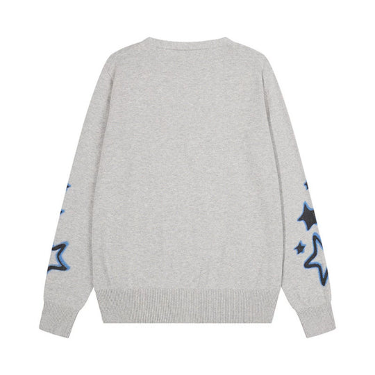 Damen Geknöpfte V‑Neck Strickjacke mit Allover-Print, Eingrifftaschen und geripptem Saum Nord Taschen