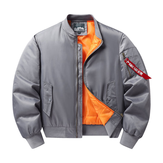 Herren Flieger-Bomberjacke mit kontrastfutter winddichtem Shell und Ärmel-Utilitytasche Nord Taschen