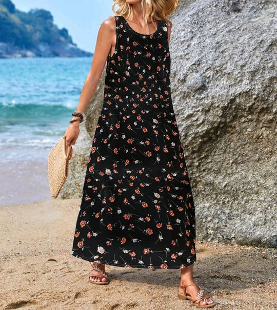 Damen Maxikleid mit einzigartigen Schmetterlingsdruck