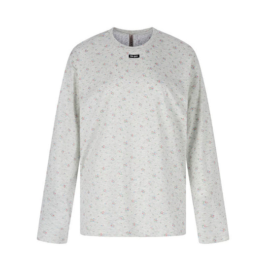 Damen Langarmshirt mit zartem Blumenprint und Rundhalsausschnitt Nord Taschen