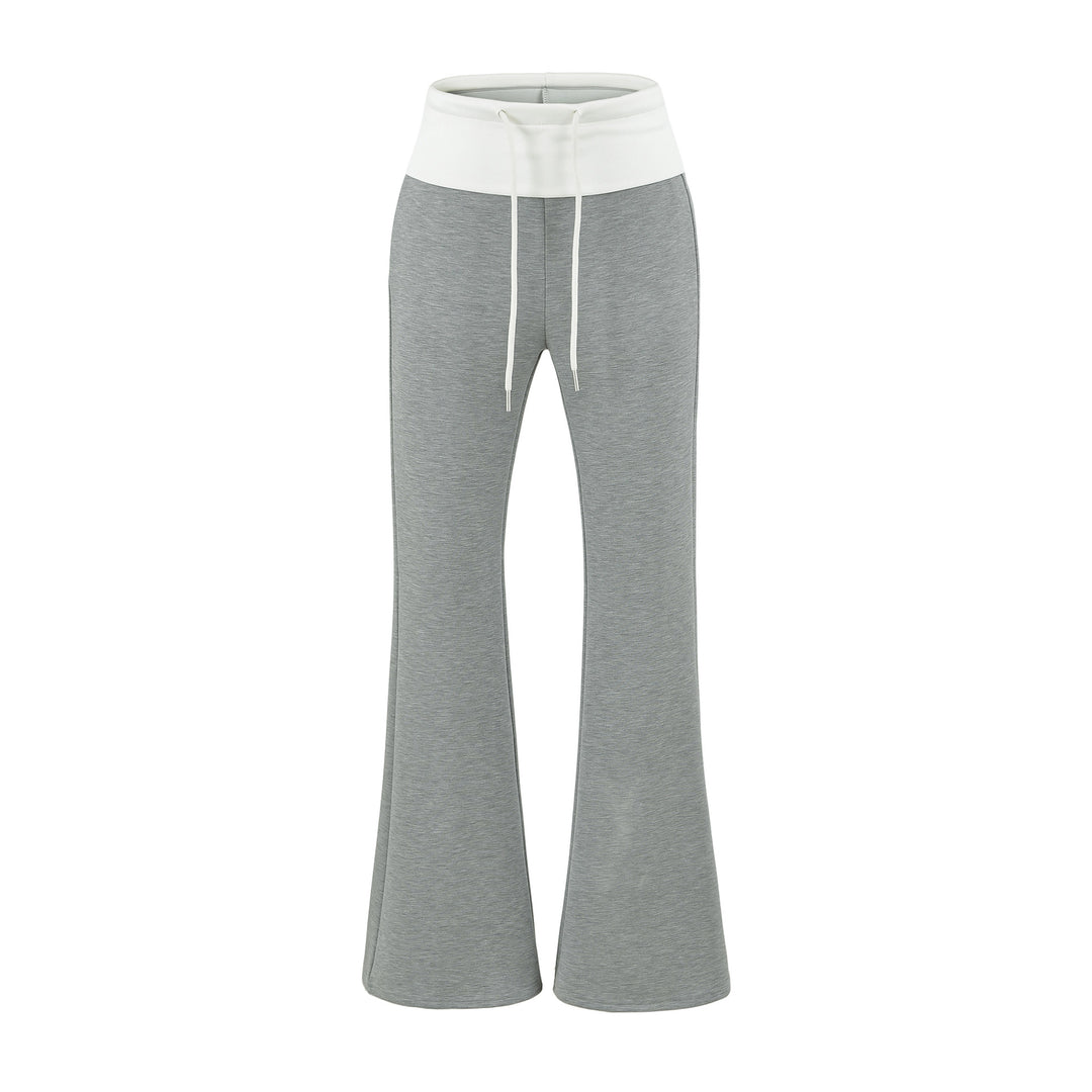 Damen Hochgeschnittene Schlag‑Jogginghose mit Umschlagbund und Kordel Nord Taschen