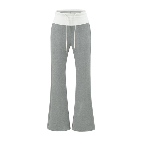 Damen Hochgeschnittene Schlag‑Jogginghose mit Umschlagbund und Kordel Nord Taschen
