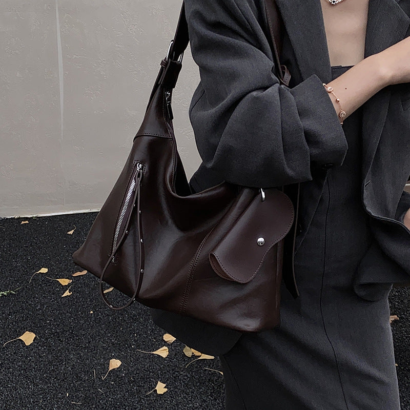 Damen hochwertige Hobo-Tasche aus geschmeidigem Leder Nord Taschen