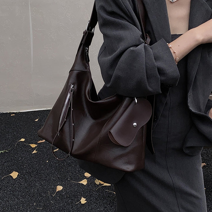 Damen hochwertige Hobo-Tasche aus geschmeidigem Leder Nord Taschen