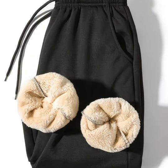 Herren Thermo-gefütterte Jogginghose mit Sherpa-Innenfutter und elastischem Bund Nord Taschen