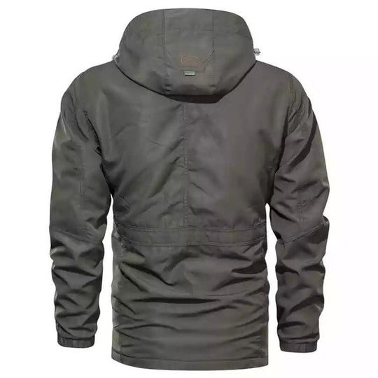 Herren robuster Canvas-Fieldparka mit Kapuze, Multifunktionstaschen und Taillenregulierung Nord Taschen