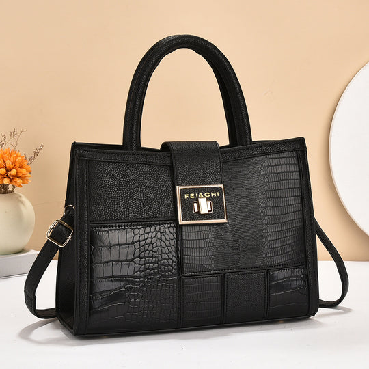 Damen hochwertige Handtasche mit strukturiertem Design und abnehmbarem Schulterriemen Nord Taschen