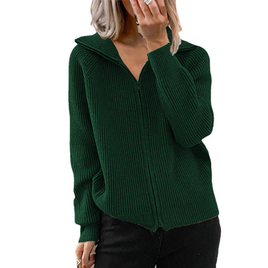 Damen Modische Strickjacke mit Kapuze Nord Taschen