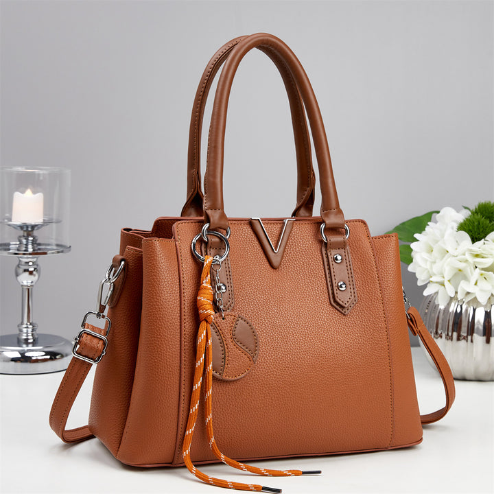Damen elegante Henkeltasche mit abnehmbarem Schulterriemen Nord Taschen