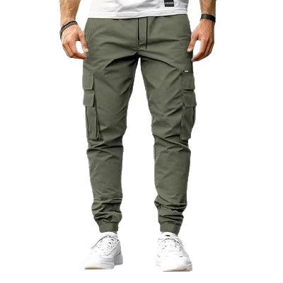Herren Cargo-Jogginghose mit multifunktionalen Klapp- & Reißverschlusstaschen, elastischem Bund und tapered Bein Nord Taschen