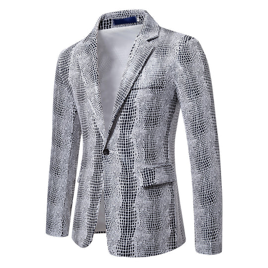 Herren Zweiteiliges Glamour-Anzugset mit metallischem Kroko-Effekt und schmaler Silhouette Nord Taschen