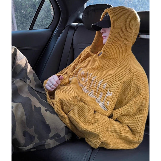 Damen Komfortabler oversized Hoodie mit grafischem Schriftzug Nord Taschen
