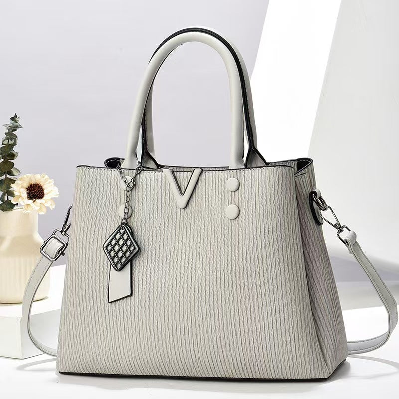 Damen hochwertige Handtasche mit strukturiertem Obermaterial Nord Taschen