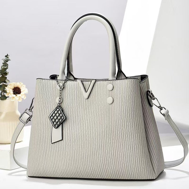 Damen hochwertige Handtasche mit strukturiertem Obermaterial Nord Taschen