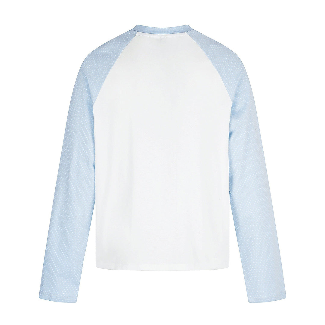 Damen Langarmshirt mit Raglanärmeln, dekorativem Schleifen-Print und weichem Baumwollmix Nord Taschen