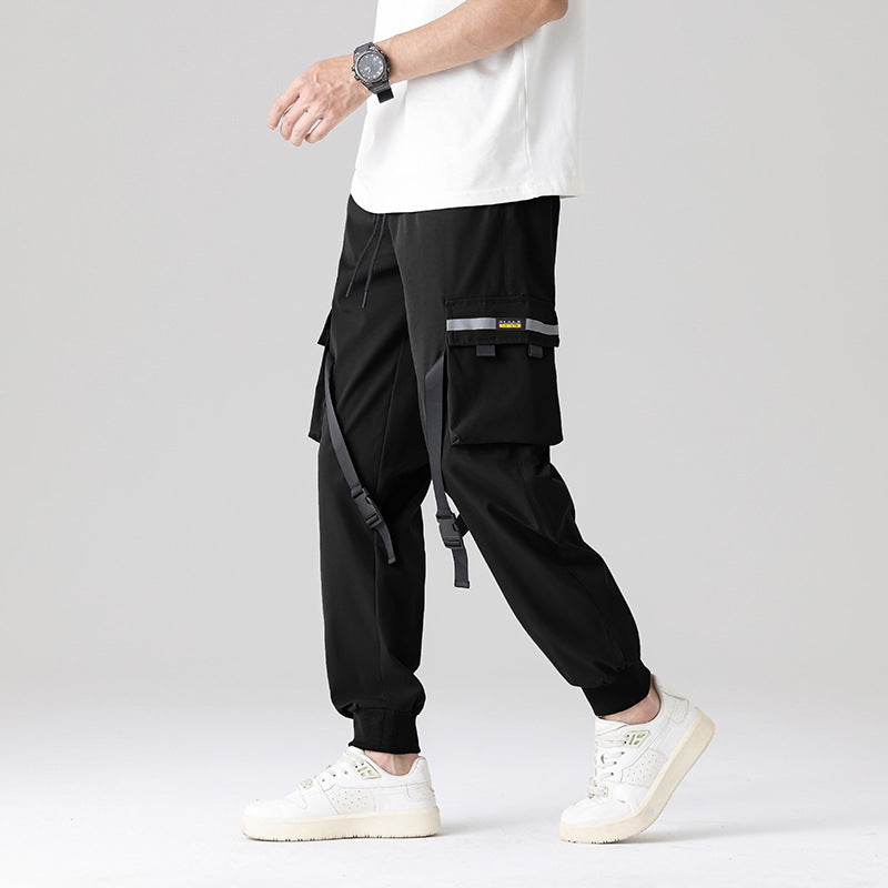 Herren Tech‑Utility Cargohose mit multifunktionalen Beintaschen, verstellbaren Gurtbändern & elastischen Bündchen Nord Taschen