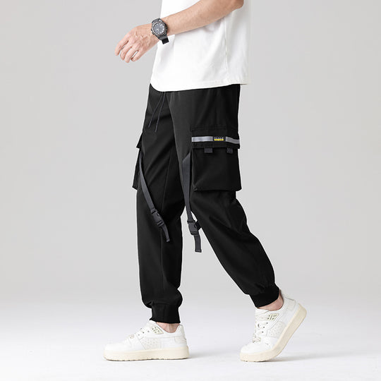 Herren Tech‑Utility Cargohose mit multifunktionalen Beintaschen, verstellbaren Gurtbändern & elastischen Bündchen Nord Taschen
