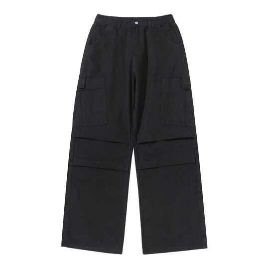 Damen Weite High‑Waist Cargo‑Hose mit aufgesetzten Taschen und verstärkten Kniepartien Nord Taschen