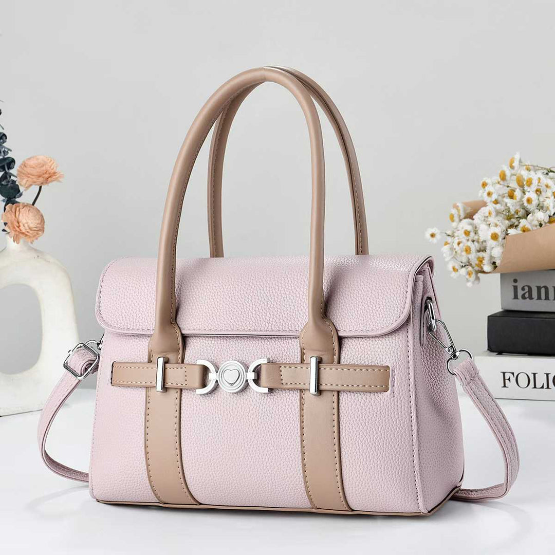 Damen elegante Handtasche mit strukturiertem Lederdesign und abnehmbarem Schulterriemen Nord Taschen