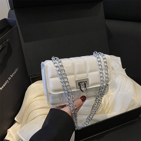 Damen elegante Umhängetasche mit glänzender Kettenverzierung Nord Taschen