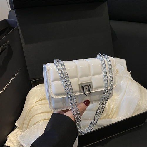 Damen elegante Umhängetasche mit glänzender Kettenverzierung Nord Taschen
