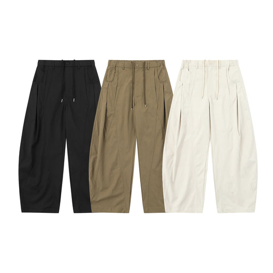 Damen High-Waist Cropped-Cargo-Hose mit abgesteppten Paneelen und Tunnelzug Nord Taschen
