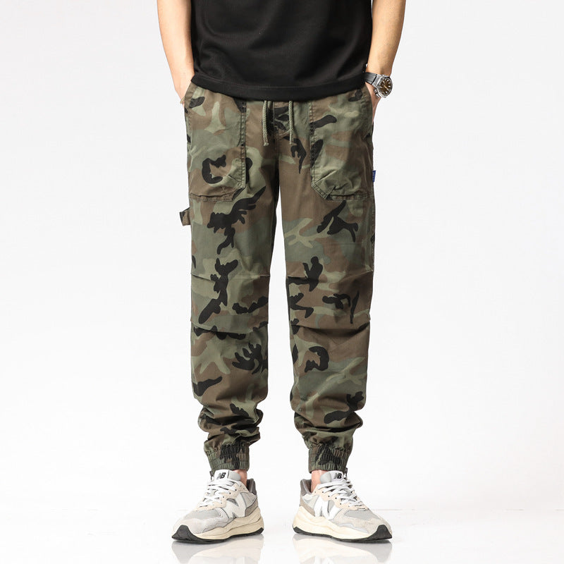 Herren Cargohose im Jogger-Stil mit Camouflage, elastischen Bündchen und Multifachtaschen Nord Taschen