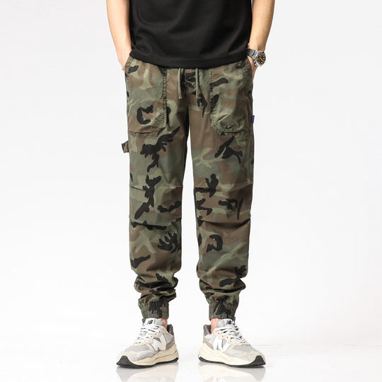 Herren Cargohose im Jogger-Stil mit Camouflage, elastischen Bündchen und Multifachtaschen Nord Taschen