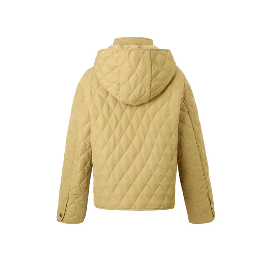 Damen Steppjacke mit Kapuze, gesteppter Rhombenstruktur und Pattentaschen Nord Taschen