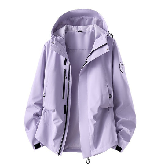 Damen technische dreilagige Softshell-Regenjacke mit getapten Nähten und Multifunktions-Taschen Nord Taschen