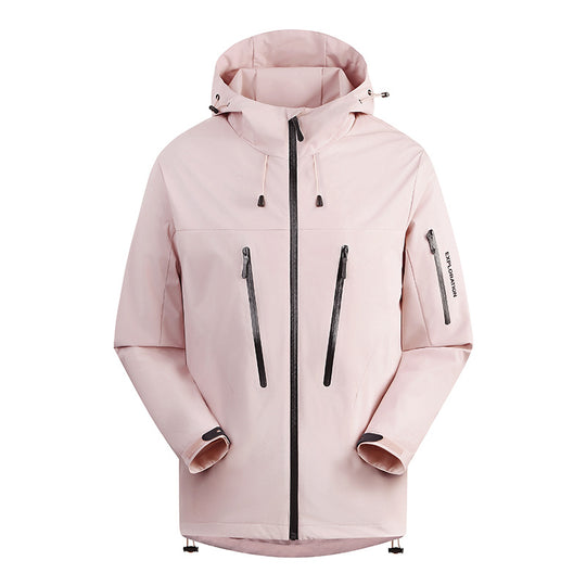 Herren Dreilagige atmungsaktive Hardshell-Outdoorjacke mit Kapuze und verschweißten Nähten Nord Taschen