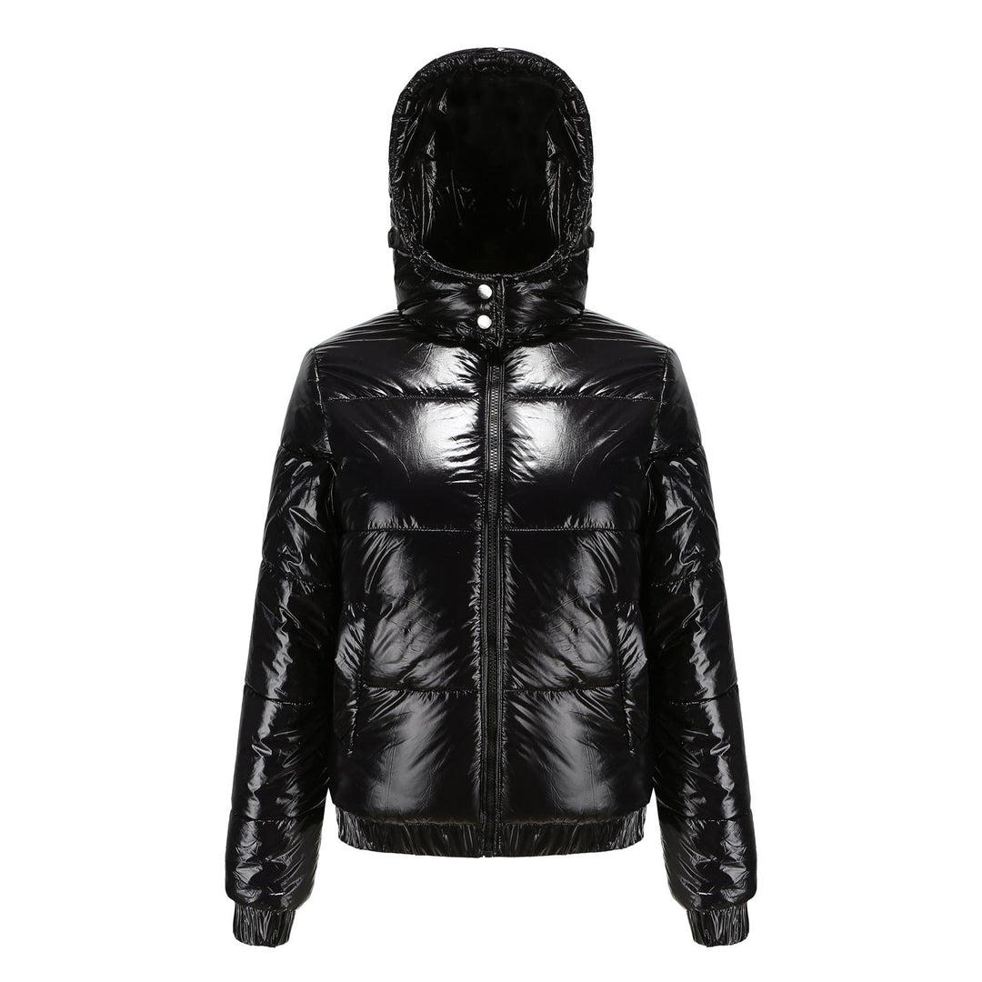 Damen glänzende Winterjacke mit Kapuze – Wasserabweisend & Wärmeisoliert – Nord Taschen