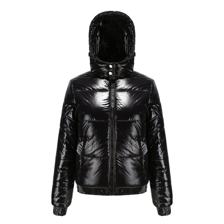 Damen glänzende Winterjacke mit Kapuze – Wasserabweisend & Wärmeisoliert – Nord Taschen