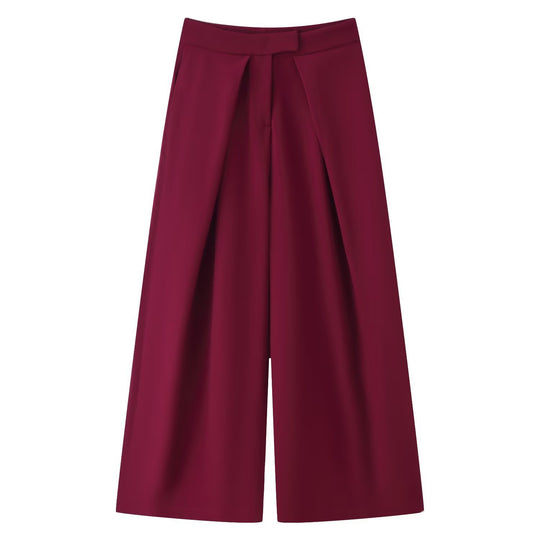 Damen Culotte-Hose mit weitem Bein, hoher Taille und ausgestellter Silhouette Nord Taschen