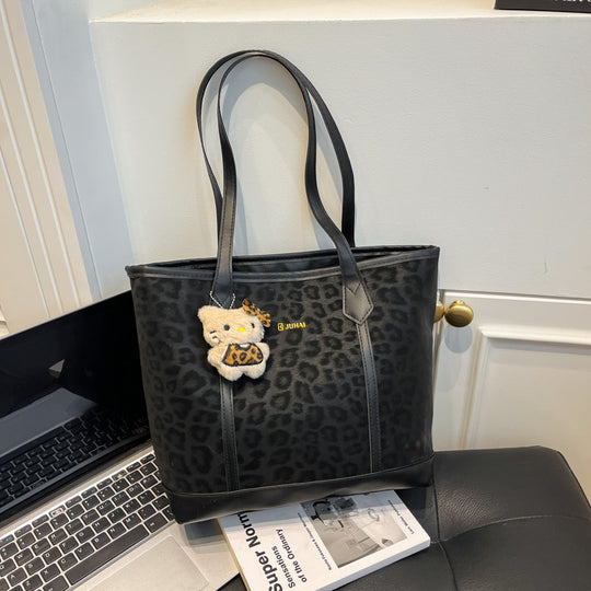 Damen modische Tote-Tasche mit Leopardenmuster und praktischem Innenfach Nord Taschen