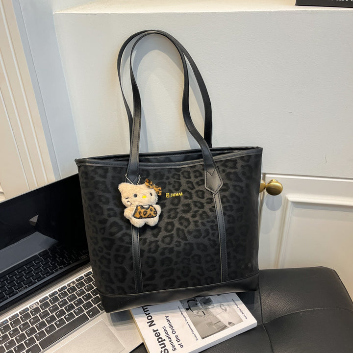 Damen modische Tote-Tasche mit Leopardenmuster und praktischem Innenfach Nord Taschen