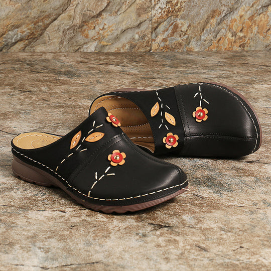 Damen Bequeme Clogs mit floralem Design und ergonomischem Fußbett