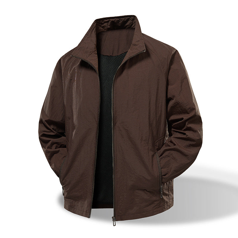 Herren Ultraleichter Windbreaker mit atmungsaktivem Mesh-Futter und verdecktem Reißverschluss Nord Taschen