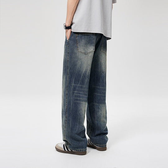 Herren Baggy-Jeans im Vintage‑Wash mit hoher Bundhöhe, relaxed Bein & dezenter Distressed‑Optik Nord Taschen