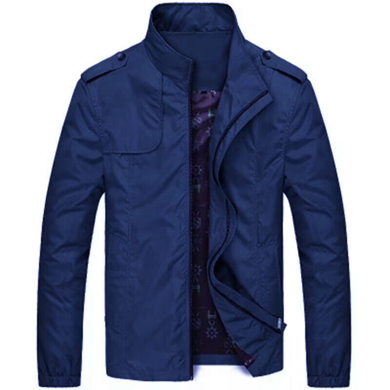Herren leichte Utility-Fieldjacke mit Stehkragen und Epauletten Nord Taschen
