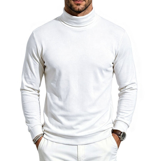Herren Feiner Rollkragenpullover aus Baumwollmischung mit schmaler Passform Nord Taschen