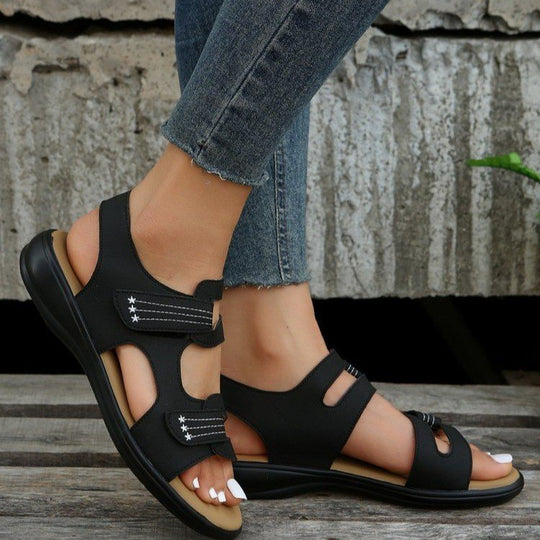Damen Komfortable Sandalen mit verstellbaren Klettverschlüssen und anatomischem Fußbett