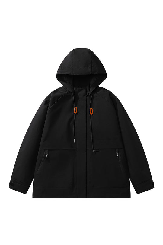 Unisex leichte wind- und wasserabweisende Kapuzenjacke im minimalistischen Utility-Stil Nord Taschen