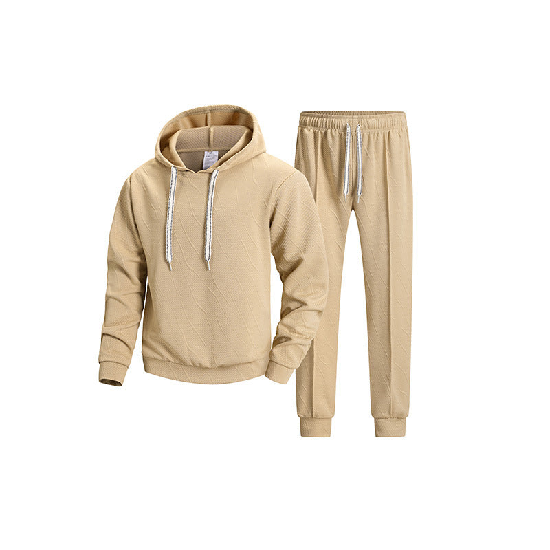 Herren Komfort-Trainingsset mit Kapuzen‑Hoodie, konischer Jogginghose & Strukturmuster Nord Taschen